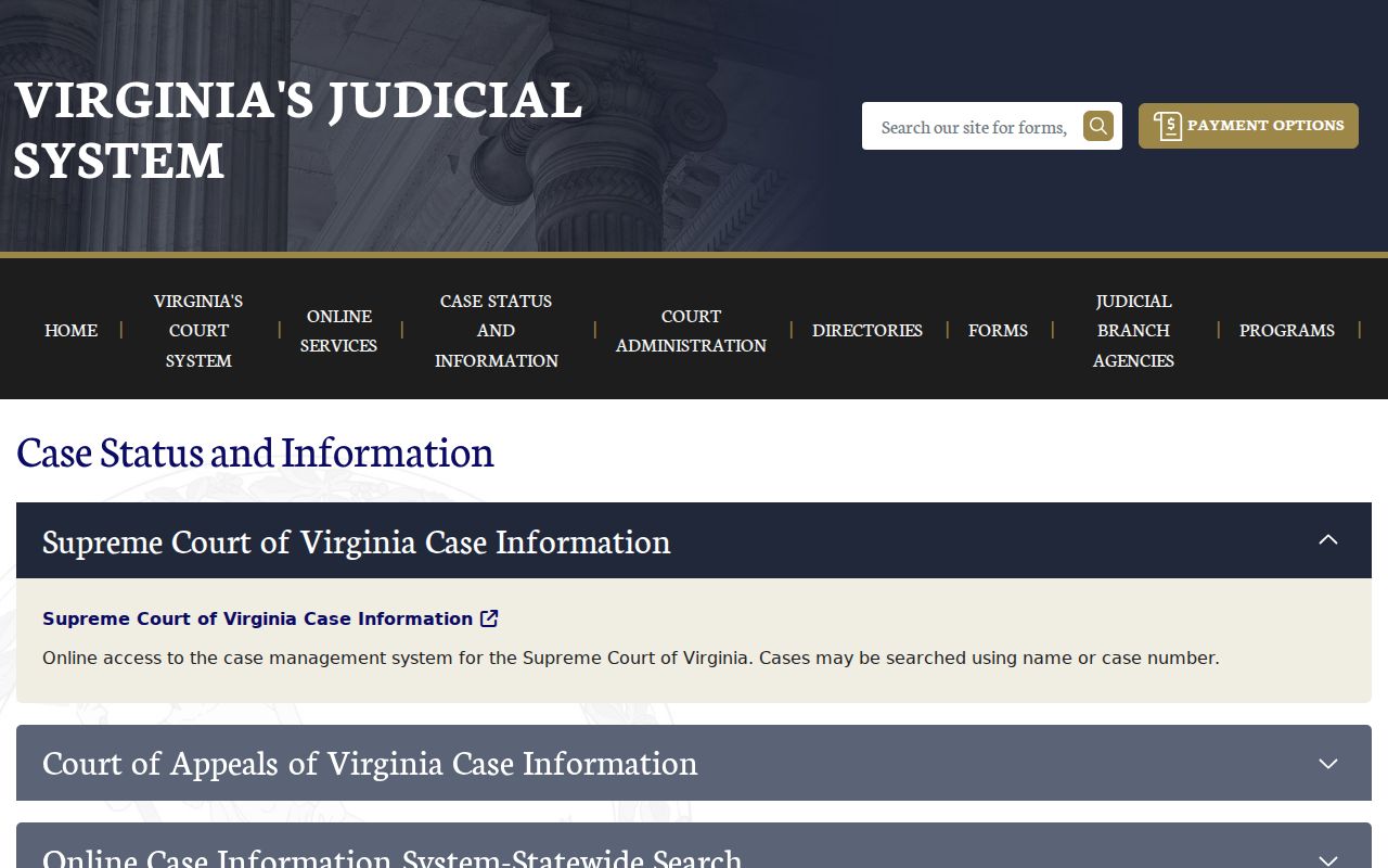 Botetourt County warrant search, Virginia Courts case-information coverage